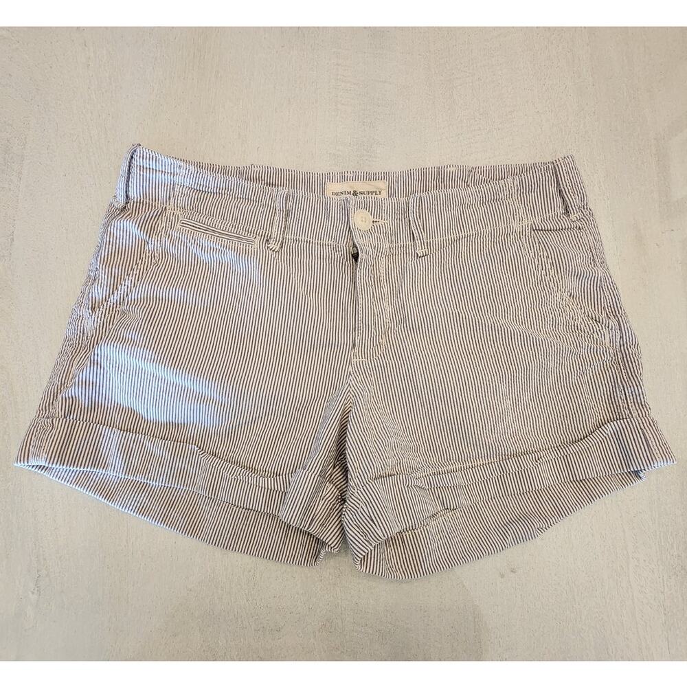 Denim & Supply Ralph Lauren Women's Striped Chino Shorts SZ 28